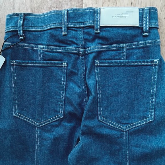 7 FOR ALL MANKIND EASY SLIM CARGO Women’s Zip Hem Denim Jeans sz 27 NWT - Picture 8 of 14